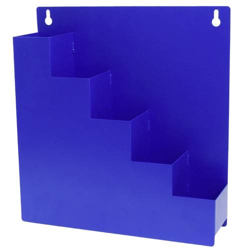 Quadrios 23CA254 Kabelbinder-Ordnungsbox-Wandhalter Blau 5 Fächer (L x B x H) 30 x 8 x 32cm von Quadrios