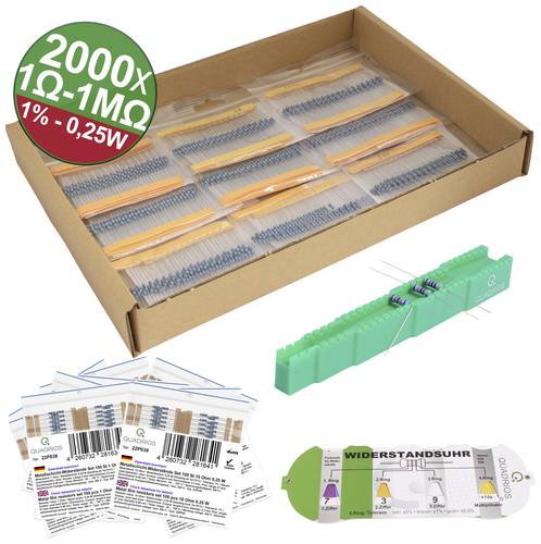 Quadrios 23P129 23P129 Metallschicht-Widerstand axial bedrahtet 0.25W 1% 2000St. von Quadrios