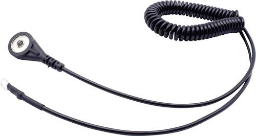 Quadrios ESD-Erdungskabel 1.80m Druckknopf 4 mm, Ringkabelschuhanschluss von Quadrios