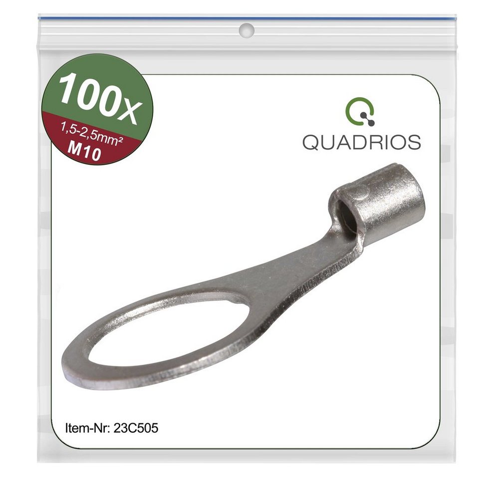 Quadrios Kabelzubehör Quadrios 23C505 Ringkabelschuh Querschnitt (max)=2.5 mm² Loch-Ø=10.5, (23C505) von Quadrios