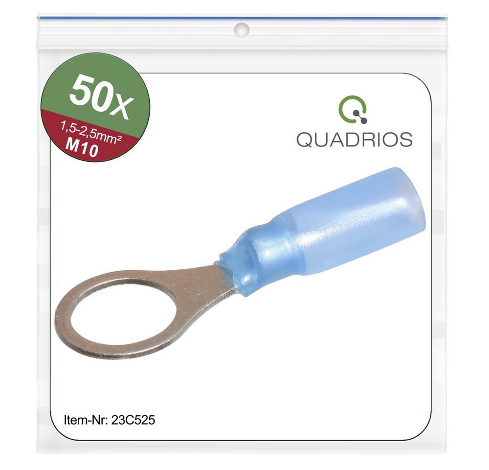 Quadrios Quadrios 23C525 Ringkabelschuh Querschnitt (max)=2.5 mm² Loch-Ø=10.5 Kabelzubehör, (23C525) von Quadrios