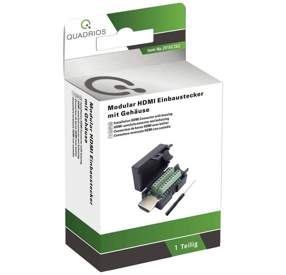 Quadrios Standard HDMI (A) Modular-Stecker Set Audio- & Video-Adapter von Quadrios
