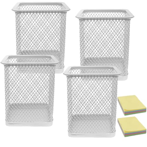 Qualsen 4 Stück Stiftehalter Schreibtisch Stiftebox Schreibtisch Organizer Kinder Stifteköcher Schreibtisch Organizer Silber, Platz Qualsen 4 Stück Stiftehalter Schreibtisch Stiftebox Schreibtisch Organizer Kinder Stifteköcher Schreibtisch Organizer Silber, Platz von Qualsen