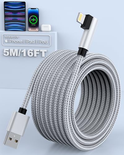 Extra long iPhone Charger Cable 5M [ Apple MFi Certified ],16ft Lightning Cable High Fast/Data Sync Apple iPhone Charging Cable Lead for Apple iPhone 14/13/12Pro/11Max/XS/XR/XS Max/8/7/SE von Quanlex