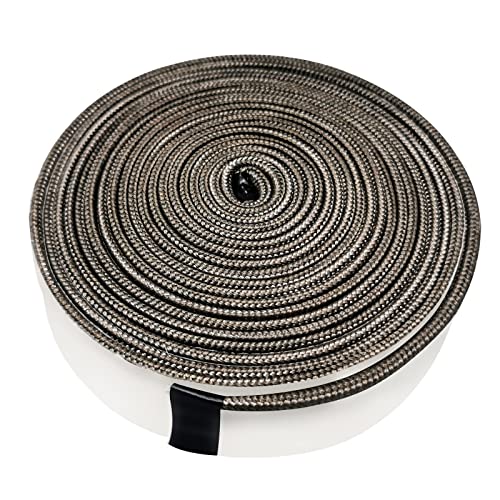 Quantfire Drahtgitterdichtungsset für Kamado Joe Classic Hochtemperatur-Fiberglasdichtung, Ersatz, Grill, Smoker, Dichtung, Zubehör, selbstklebender Filz, 457,2 cm lang von Quantfire