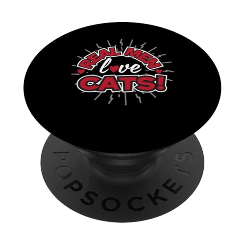 Echte Männer lieben Katzen stilvolle auffällige Grafik PopSockets Klebender PopGrip Echte Männer lieben Katzen stilvolle auffällige Grafik PopSockets Klebender PopGrip von QuantumStylez