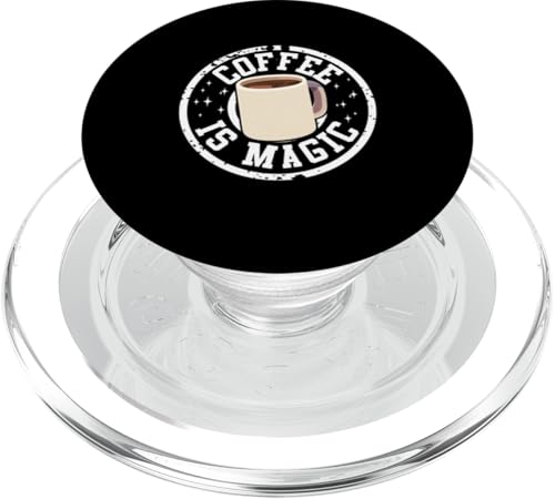Entdecken Sie die Magie des Kaffees mit diesem charmanten PopSockets PopGrip für MagSafe von QuantumStylez