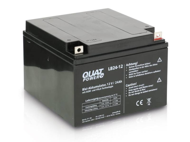QUATPOWER Blei-Akkumulator LB24-12, 12 V-/24 Ah von QuatPower