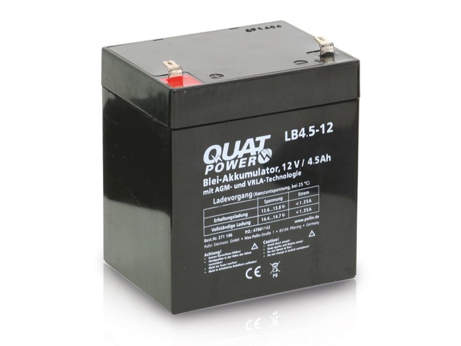 QUATPOWER Blei-Akkumulator LB4.5-12, 12 V-/4,5 Ah von QuatPower