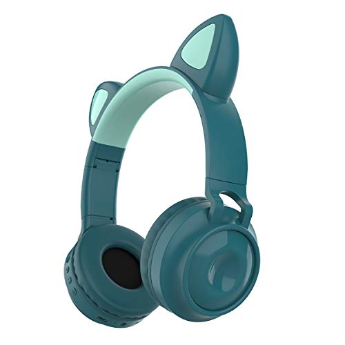 Queen.Y Bluetooth-Funkkopfhörer mit Klappbarem On-Ear-Stereo-Kopfhörer mit Mikrofon-LED-Licht Und Unterstützung Der Lautstärkeregelung Kompatibel mit Smartphones PC-Tablets von Queen.Y