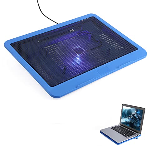 Queen.Y Laptop Kühler, Gaming Laptop Cooler Kühlpads,Kühlkissen Grundlage Großer Lüfter USB- Ständer für 14 Zoll Oder Weniger Notebook mit Super Leisen Lüftern, Blau von Queen.Y