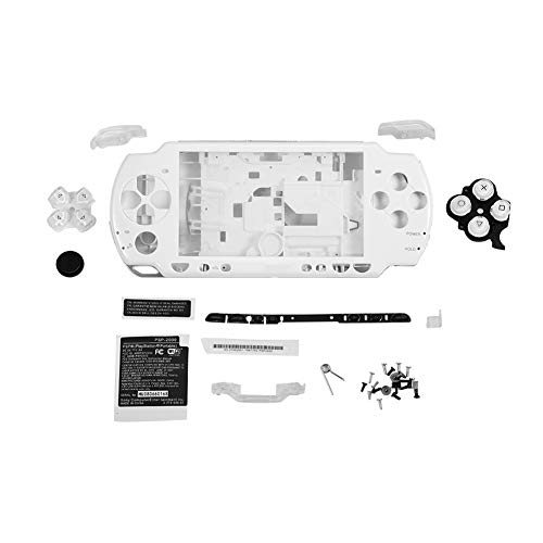Queen.Y Reparatur Des Gehäusehüllengehäuses Ersatzteilset für Das Spielkonsolengehäuse Passt für Sony PSP 2000 mit Präziser Lochposition Weiß von Queen.Y