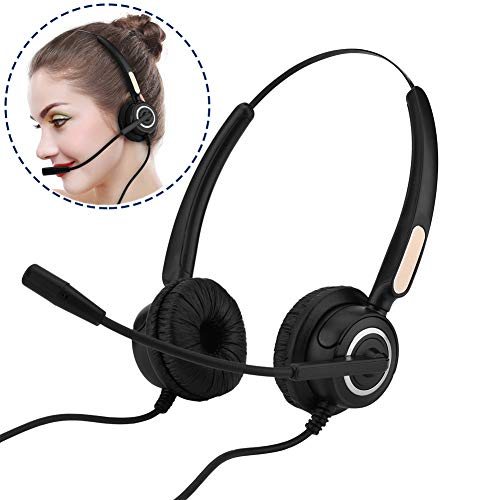 Queen.Y USB-Headset Leichte Geräuschunterdrückung Business-Headset mit Mikrofon für Skype Webinar Handy Kristallklaren Chat von Queen.Y