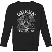 Queen Tour 75 Kinder Sweatshirt - Schwarz - 11-12 Jahre von Queen