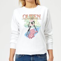 Queen Vintage Tour Damen Sweatshirt - Weiß - M von Queen