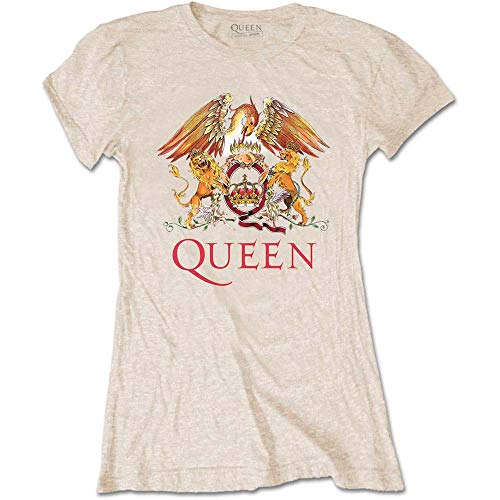 T-Shirt # Xxl Neutral Femmina # Classic Crest von Queen