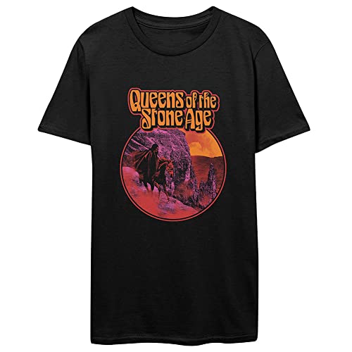 Queens Of The Stone Age T-Shirt Hell Ride Band Logo Neu Offiziell Herren Größe, Schwarz, XXL von Queens Of The Stone Age