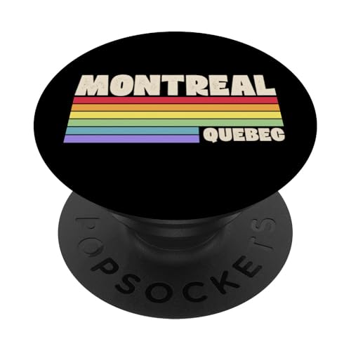 Montreal Quebec Kanada Rainbow Gay Pride Merch Retro Queer PopSockets mit austauschbarem PopGrip Montreal Quebec Kanada Rainbow Gay Pride Merch Retro Queer PopSockets mit austauschbarem PopGrip von Queer Couple Gay Pride Stuff and Aesthetic Fashion