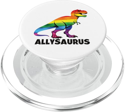 Allysaurus LGBTQ Ally Dinasour - Dinosaurier Regenbogen Pride Ally PopSockets PopGrip für MagSafe Allysaurus LGBTQ Ally Dinasour - Dinosaurier Regenbogen Pride Ally PopSockets PopGrip für MagSafe von Queer & Co Apparel.USA