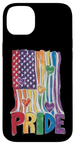 LGBTQ American Flag Pride - Patriotic LGBT Pride Month der USA Hülle für iPhone 14 Plus von Queer & Co Apparel.USA
