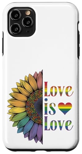 LGBTQ Pride Month - Liebe ist Liebe Gleichheit LGBT Pride Flower Hülle für iPhone 11 Pro Max von Queer & Co Apparel.USA