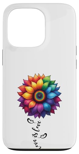 LGBTQ Pride Month - Liebe ist Liebe Gleichheit LGBT Pride Flower Hülle für iPhone 13 Pro von Queer & Co Apparel.USA