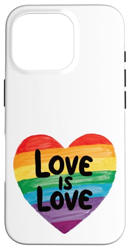LGBTQ Pride Month - Liebe ist Liebe Gleichheit LGBT Pride Heart Hülle für iPhone 16 Pro von Queer & Co Apparel.USA