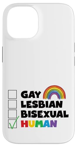 LGBTQ Pride Month von Human Love — Cute Empowering Rainbow LGBT Hülle für iPhone 14 von Queer & Co Apparel.USA