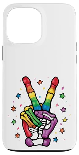 Regenbogen Skelett Friedenszeichen LGBT - Freiheit LGBTQ Pride Month Hülle für iPhone 13 Pro Max von Queer & Co Apparel.USA