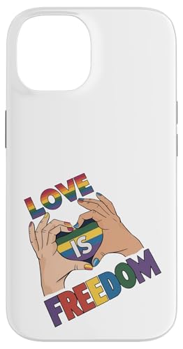 Süßer LGBTQ Pride Month - Liebe ist Freiheit Gleichheit LGBT Pride Hülle für iPhone 14 von Queer & Co Apparel.USA