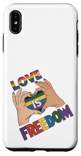 Süßer LGBTQ Pride Month - Liebe ist Freiheit Gleichheit LGBT Pride Hülle für iPhone XS Max von Queer & Co Apparel.USA