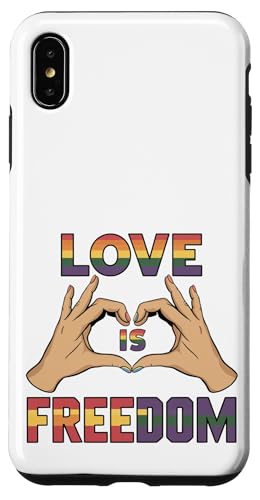 Süßer LGBTQ Pride Month - Liebe ist Freiheit Gleichheit LGBT Pride Hülle für iPhone XS Max von Queer & Co Apparel.USA
