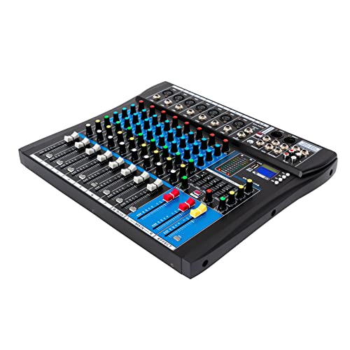 Live Mischpult Professionelles 8 Kanal Stereo Sound Mischpult Bluetooth USB Aufnahme Computerwiedergabe Phantomspeisung USB DigitalAudio Mixer Verstärker Live Mischpult Professionelles 8 Kanal Stereo Sound Mischpult Bluetooth USB Aufnahme Computerwiedergabe Phantomspeisung USB DigitalAudio Mixer Verstärker von Queeucaer