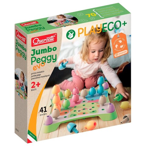 Quercetti PlayEco+ Jumbo Peggy Evo Mosaik-Steckspiel Quercetti PlayEco+ Jumbo Peggy Evo Mosaik-Steckspiel von Quercetti