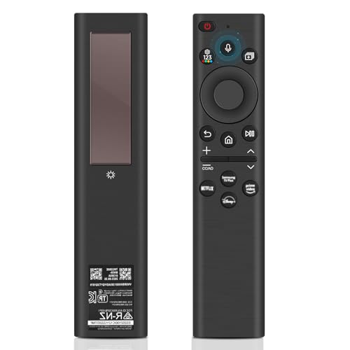 BN59-01385A Ersatz Fernbedienung für Samsung, Universal Solar Sprachfernbedienung für Samsung Smart TVs mit 4 Shortcut Tasten,Kompatibel mit The Frame Neo QLED,Crystal UHD Serie TVs BN59-01385A Ersatz Fernbedienung für Samsung, Universal Solar Sprachfernbedienung für Samsung Smart TVs mit 4 Shortcut Tasten,Kompatibel mit The Frame Neo QLED,Crystal UHD Serie TVs von Quevati