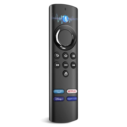 Ersatz-Sprachfernbedienung(4 Gen), Kompatibel mit AMZ Fir-e TV Stick(Lite & 2 Gen& 3 Gen& 4K), Fir-es TV Cube(2Gen & 3Gen) ohne EIN/Aus und Lautstärketaste von Quevati
