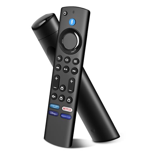 Ersatz-Sprachfernbedienung für AMZ Fire-TV-Stick(2nd Gen, 3rd Gen, 4K, 4K Max, Lite, HD), für AMZ Fire TV Cube (2nd Gen, 3rd Gen) und kompatibel mit Insignia/Toshiba/Pioneer Fires Smart TVs von Quevati