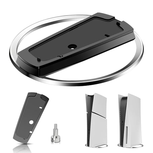Quevati Vertikaler Standfuß für PS5 Slim/PS5 Disc & Digital Konsole, Basisständer für PS5 Zubehör, schwarzer vertikaler Konsolenständer mit Anti-Rutsch-Pad und Schraube Quevati Vertikaler Standfuß für PS5 Slim/PS5 Disc & Digital Konsole, Basisständer für PS5 Zubehör, schwarzer vertikaler Konsolenständer mit Anti-Rutsch-Pad und Schraube von Quevati