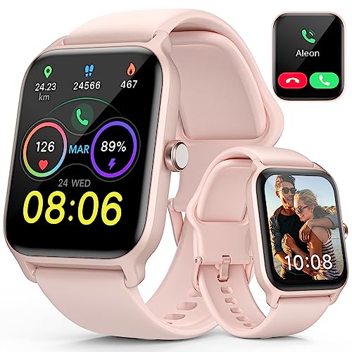 Smart Watch Gesundheitsuhr Smartwatch Damen mit Telefonfunktion Herzfrequenz -SPO2 -Monitor sportuhr damen Schlaf -Tracker Damen smartwatch Alexa eingebaut uhr damen smartwatch für iOS und Android von Quican