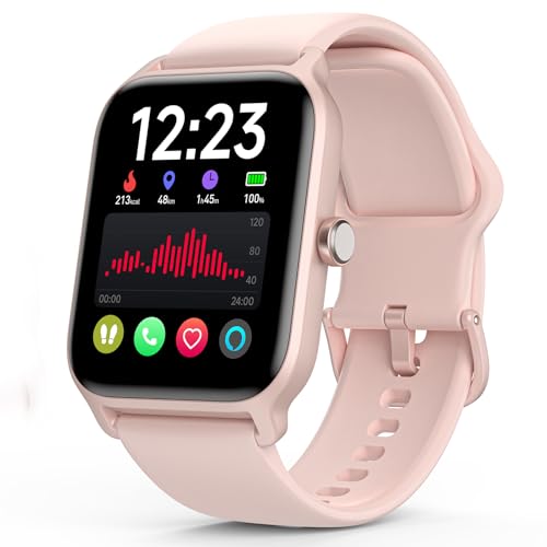 Smart Watch Gesundheitsuhr Smartwatch Damen mit Telefonfunktion Herzfrequenz -SPO2 -Monitor sportuhr damen Schlaf -Tracker Damen smartwatch Alexa eingebaut uhr damen smartwatch für iOS und Android von Quican