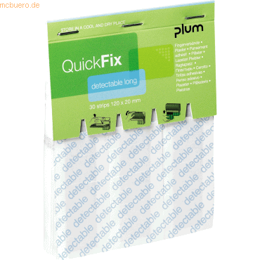 QuickFix Fingerverbände Refill 5509 Detectable Long 30 Stück von QuickFix