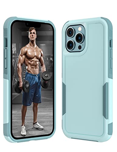 Quikbee Compatible iPhone 12 Pro Max Case Shockproof Design Case for 6.7" iPhone, Scratch Resistant Military Grade Protection, Drop Resistant and Dual Layer Case (Blue Green) von Quikbee