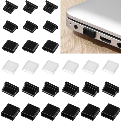 36 x USB-Abdeckkappen, 6 Arten von USB-Anti-Staub-Abdeckungen, Silikon-Schutz-Stopper, für Computerkamera, USB-A, Typ-C-Anschlüsse 36 x USB-Abdeckkappen, 6 Arten von USB-Anti-Staub-Abdeckungen, Silikon-Schutz-Stopper, für Computerkamera, USB-A, Typ-C-Anschlüsse von Quilax