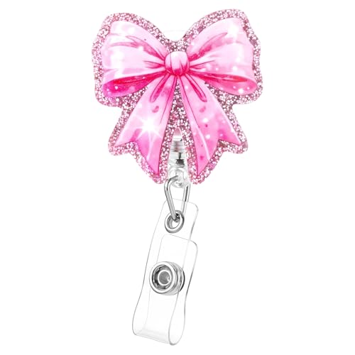 Rosa Schleifen-Abzeichenspule, niedliche Krankenschwester-Abzeichenrollen, einziehbarer Ausweishalter, Clip, Krankenschwester-Abzeichen-Zubehör für Krankenschwestern, Abzeichen-Zubehör Rosa Schleifen-Abzeichenspule, niedliche Krankenschwester-Abzeichenrollen, einziehbarer Ausweishalter, Clip, Krankenschwester-Abzeichen-Zubehör für Krankenschwestern, Abzeichen-Zubehör von Quilax