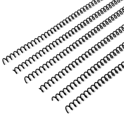 Spiralbindungsspulen, drehbare Kunststoff-Spiralbindungsspulen, 6,4 mm Buchbinderücken für Bürodokumente, Ingenieurpapiere, Geschäftsprojekte, Schwarz, 100 Stück Spiralbindungsspulen, drehbare Kunststoff-Spiralbindungsspulen, 6,4 mm Buchbinderücken für Bürodokumente, Ingenieurpapiere, Geschäftsprojekte, Schwarz, 100 Stück von Quilax