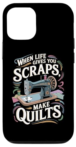 Happy Quilting Motivational Quilting Quote Quilting Hülle für iPhone 12/12 Pro von Quilting Fun Playful Sewing Quilting Quotes
