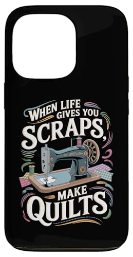 Happy Quilting Motivational Quilting Quote Quilting Hülle für iPhone 13 Pro von Quilting Fun Playful Sewing Quilting Quotes