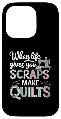 Happy Quilting Motivational Quilting Quote Quilting Hülle für iPhone 14 Pro von Quilting Fun Playful Sewing Quilting Quotes