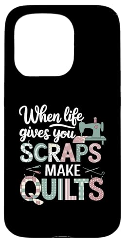 Happy Quilting Motivational Quilting Quote Quilting Hülle für iPhone 15 Pro von Quilting Fun Playful Sewing Quilting Quotes