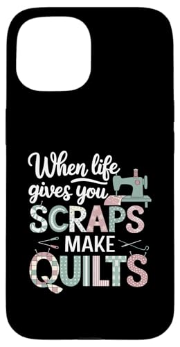 Happy Quilting Motivational Quilting Quote Quilting Hülle für iPhone 15 von Quilting Fun Playful Sewing Quilting Quotes